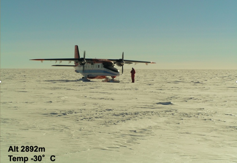 Colin at Kohnen drill site, Antarctic Ice Sheet